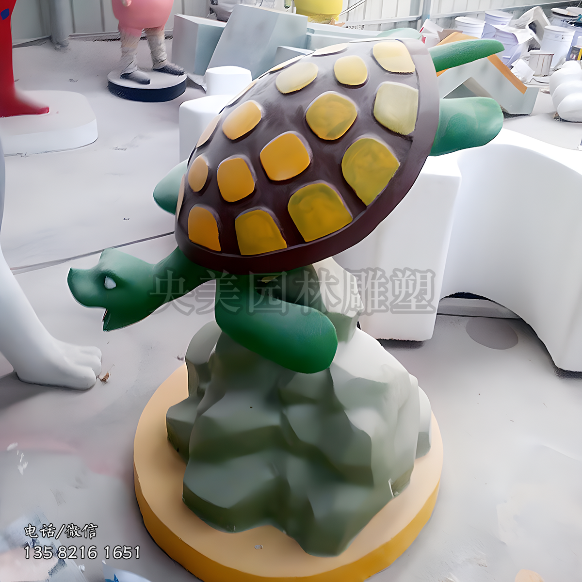 卡通造型烏龜雕塑擺件