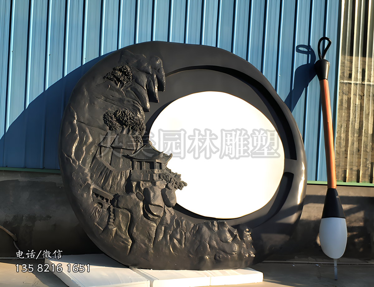 玻璃鋼仿真毛筆、硯臺雕塑
