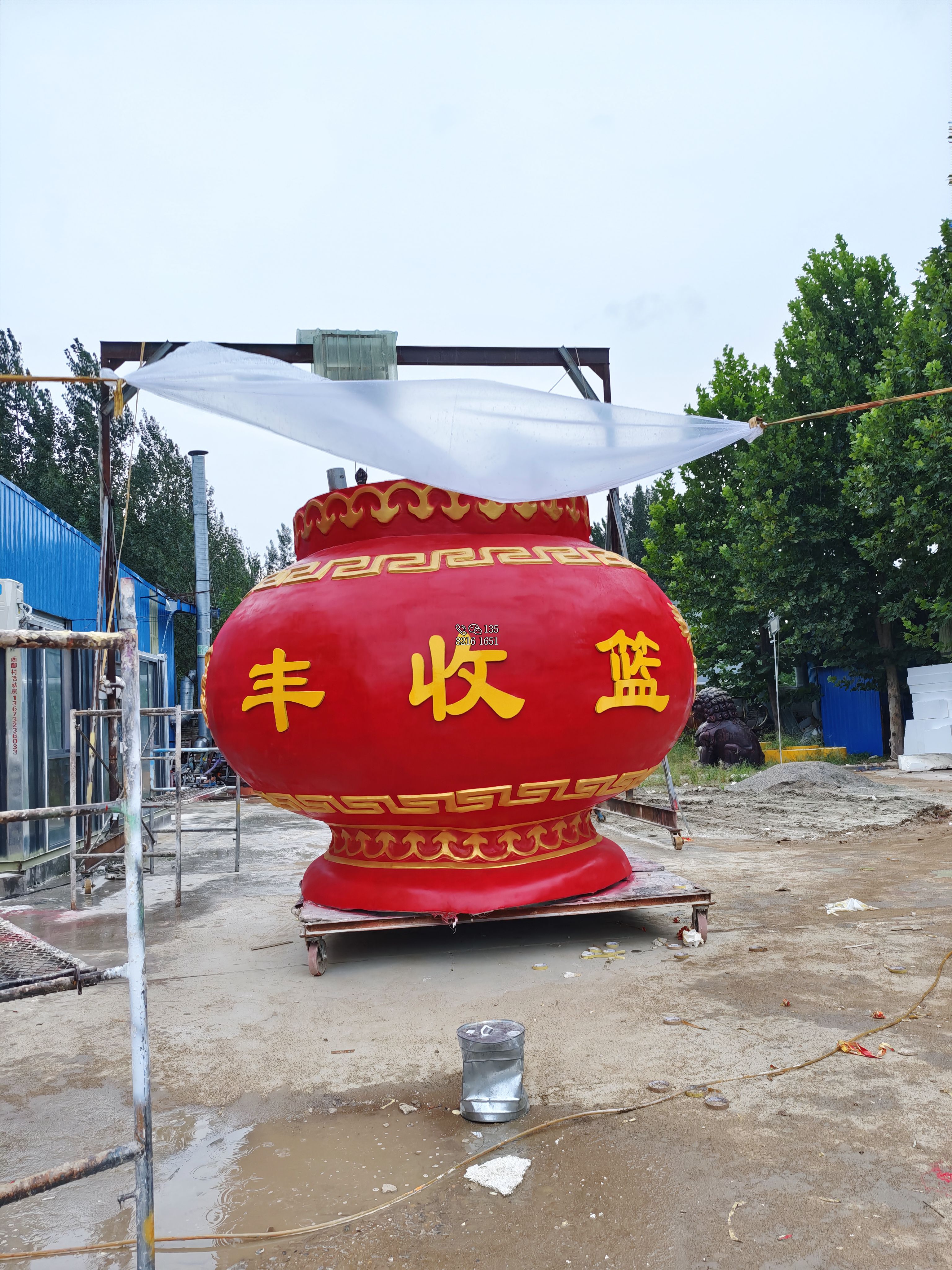 4.8米大花籃玻璃鋼雕塑